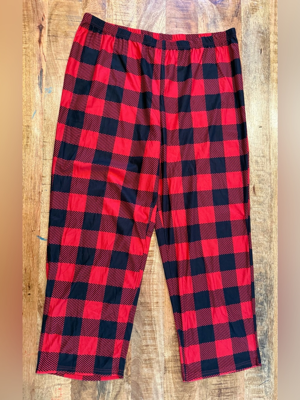 Black & Red Plaid Pajama Pants Size XL